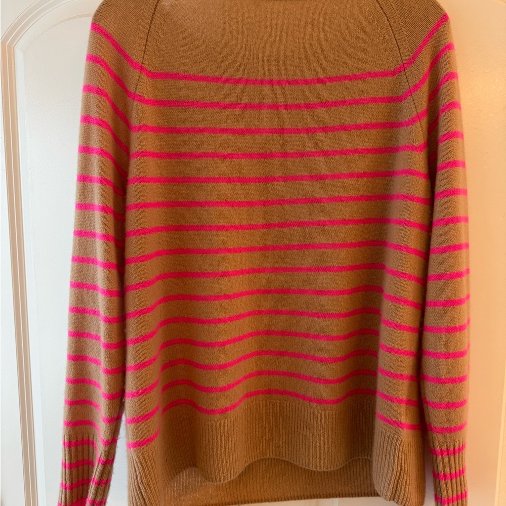 Striped Pink and Tan Women's Sweater